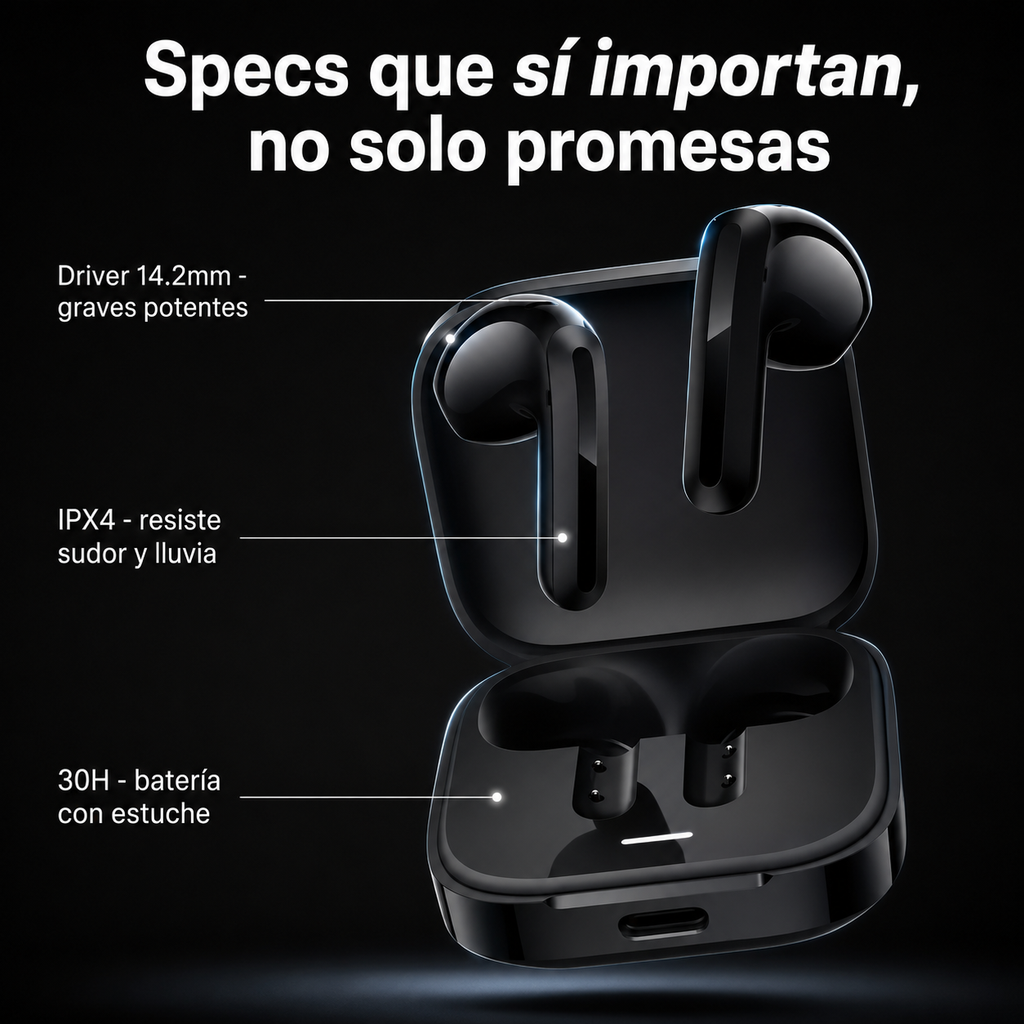Redmi Buds 6 Active Xiaomi Audífonos Bluetooth 30H