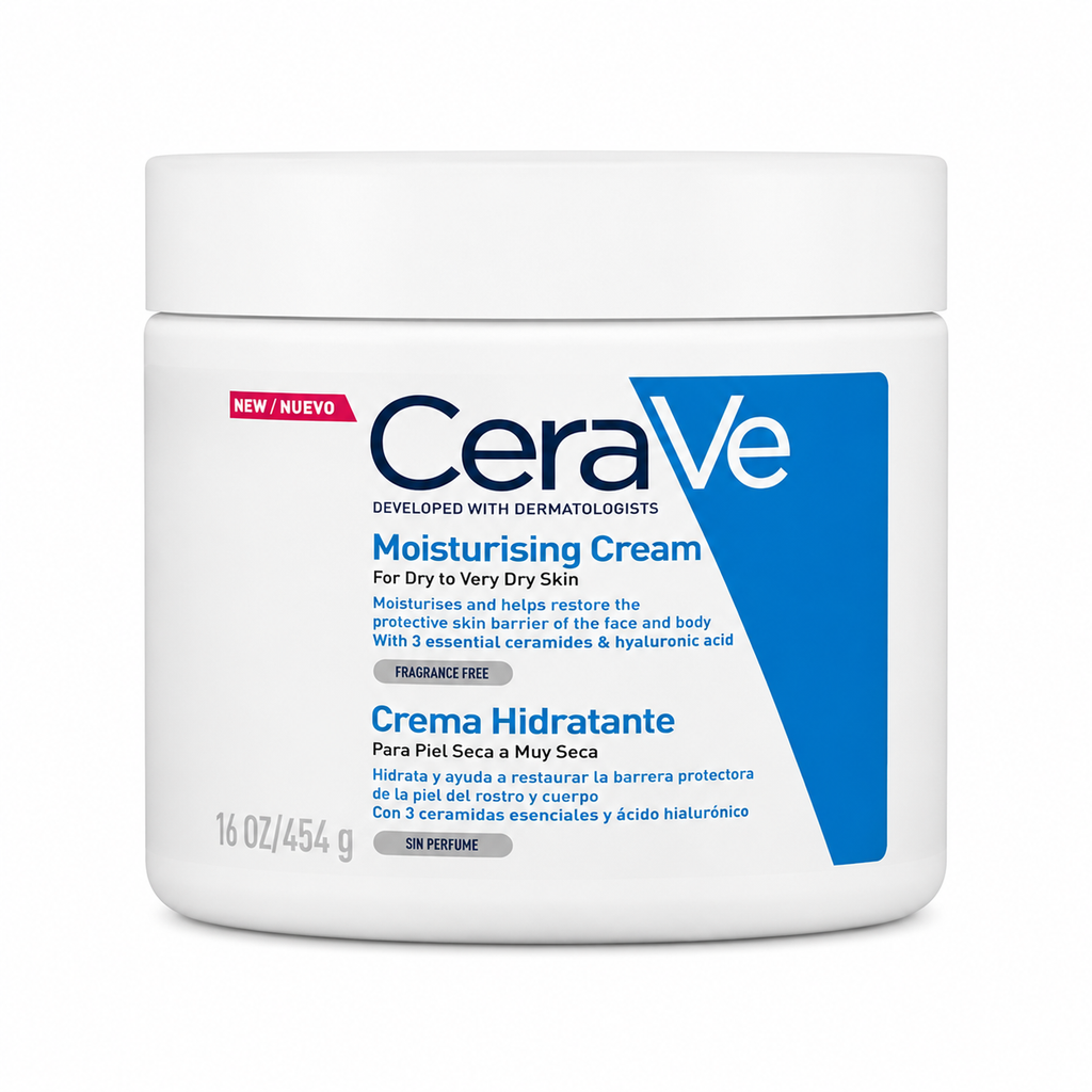Crema Hidratante CeraVe 454 g – Piel Seca a Muy Seca | Ceramidas + Ácido Hialurónico, Hidratación 24h