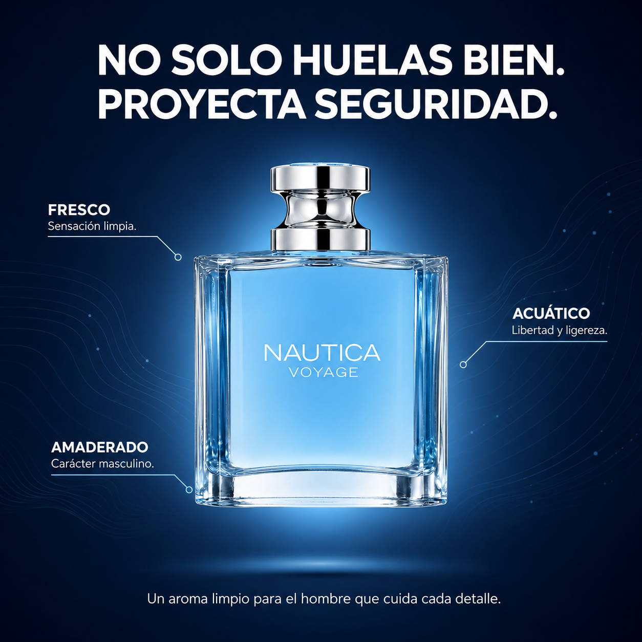 Perfume Nautica Voyage para Hombre EDT 100 ml  Fresco y Acuático