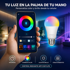 Kit 4 Focos LED Inteligentes WiFi RGBCW 9W E27  para Alexa y Google Home