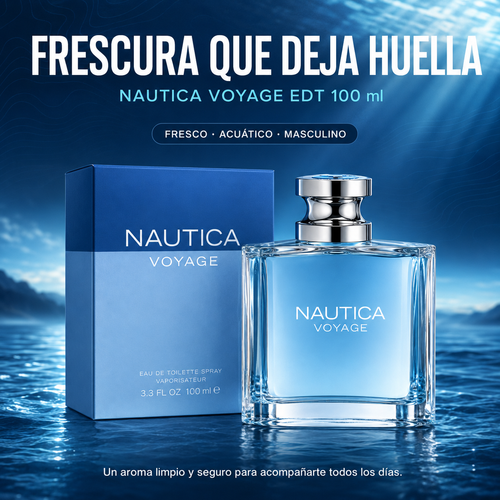 Perfume Nautica Voyage para Hombre EDT 100 ml  Fresco y Acuático