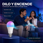 Kit 4 Focos LED Inteligentes WiFi RGBCW 9W E27  para Alexa y Google Home